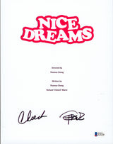 Cheech Marin & Tommy Chong Nice Dreams Signed 8.5x11 Script Cover BAS #D78706
