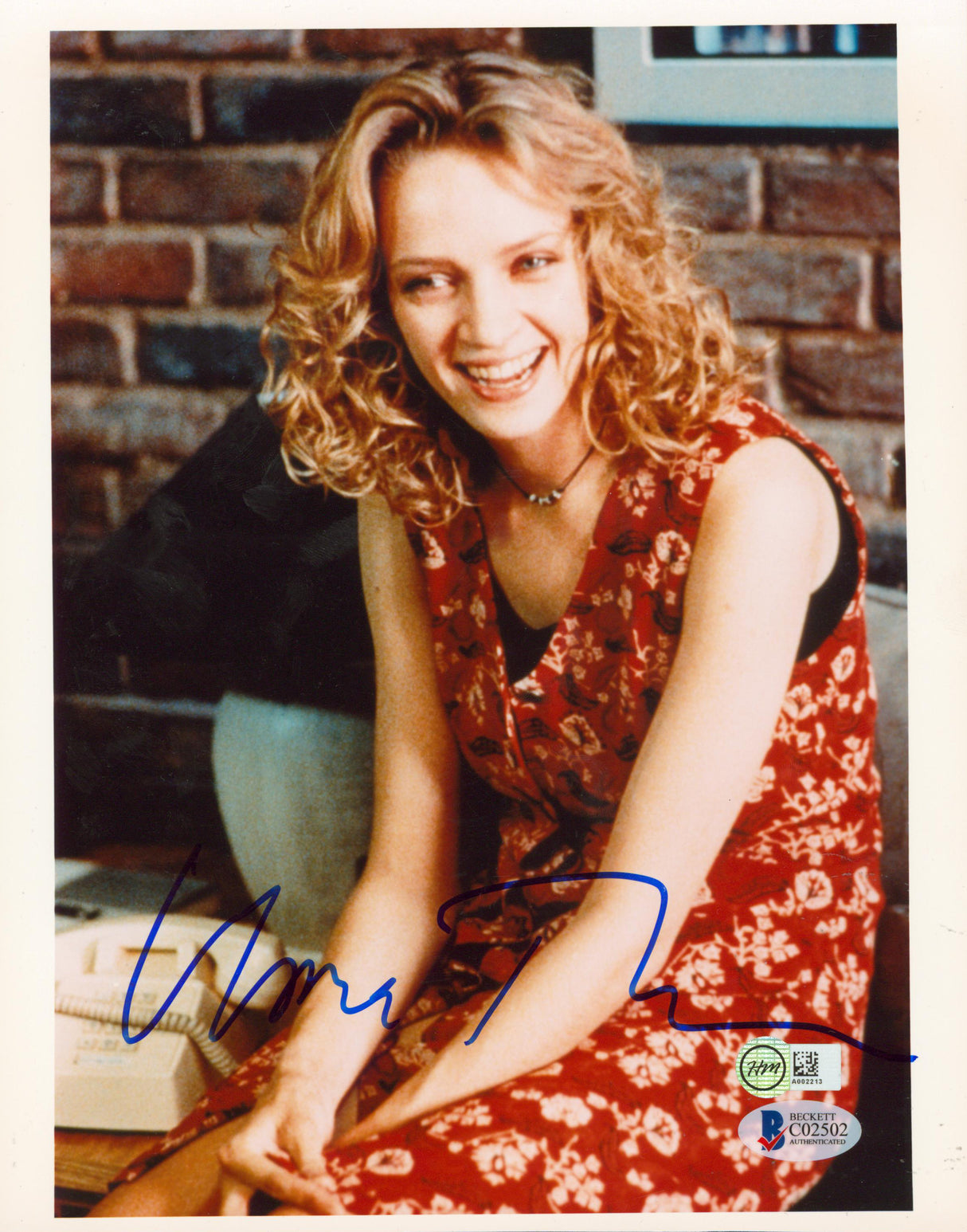 Uma Thurman Pulp Fiction Authentic Signed 8x10 Photo Autographed BAS #C02502