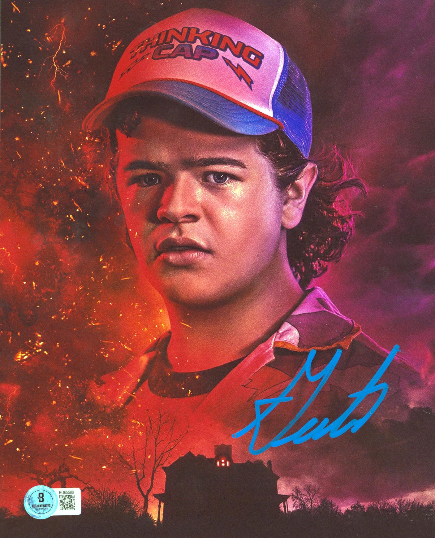 Gaten Matarazzo Stranger Things Authentic Signed 8x10 Vertical Closeup Photo BAS