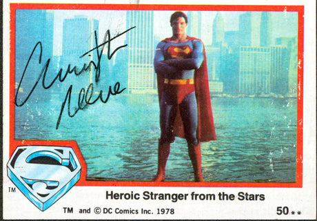 Christopher Reeve Superman Signed 1978 Topps Superman #50 Card BAS #AC86228