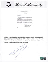 1988 Providence College Shaquille O'Neal Recruitment Letter