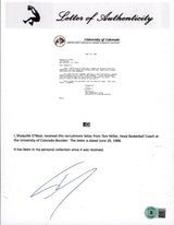 Shaquille O'Neal Signed University of Colorado-Boulder Recruitment Letter BAS