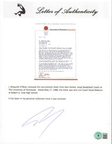 Shaquille O'Neal Signed 1988 University of Tennessee Recruitment Letter BAS