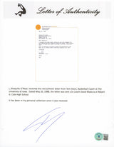 Shaquille O'Neal & Tom Davis Signed 1988 Iowa University Envelope & Letter BAS