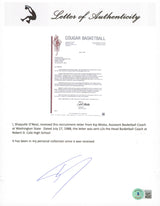 Shaquille O'Neal Signed 1988 Washington State University Recruitment Letter BAS