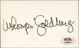 Whoopie Goldberg The Color Purple Signed 3x5 Index Card PSA/DNA #AN86971