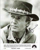 Paul Hogan Crocodile Dundee Signed 8x10 Black & White Photo JSA #AR36694
