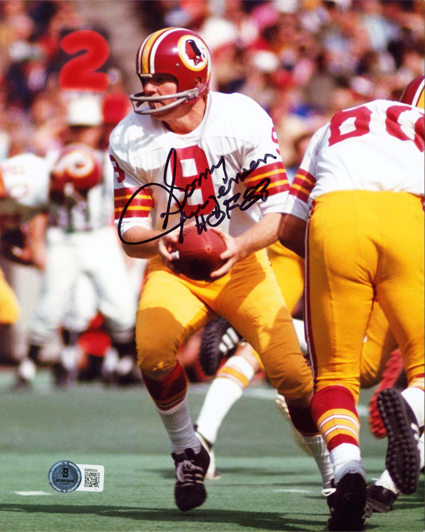 Commanders Sonny Jurgensen "HOF 83" Authentic Signed 8x10 Photo BAS #BM56544