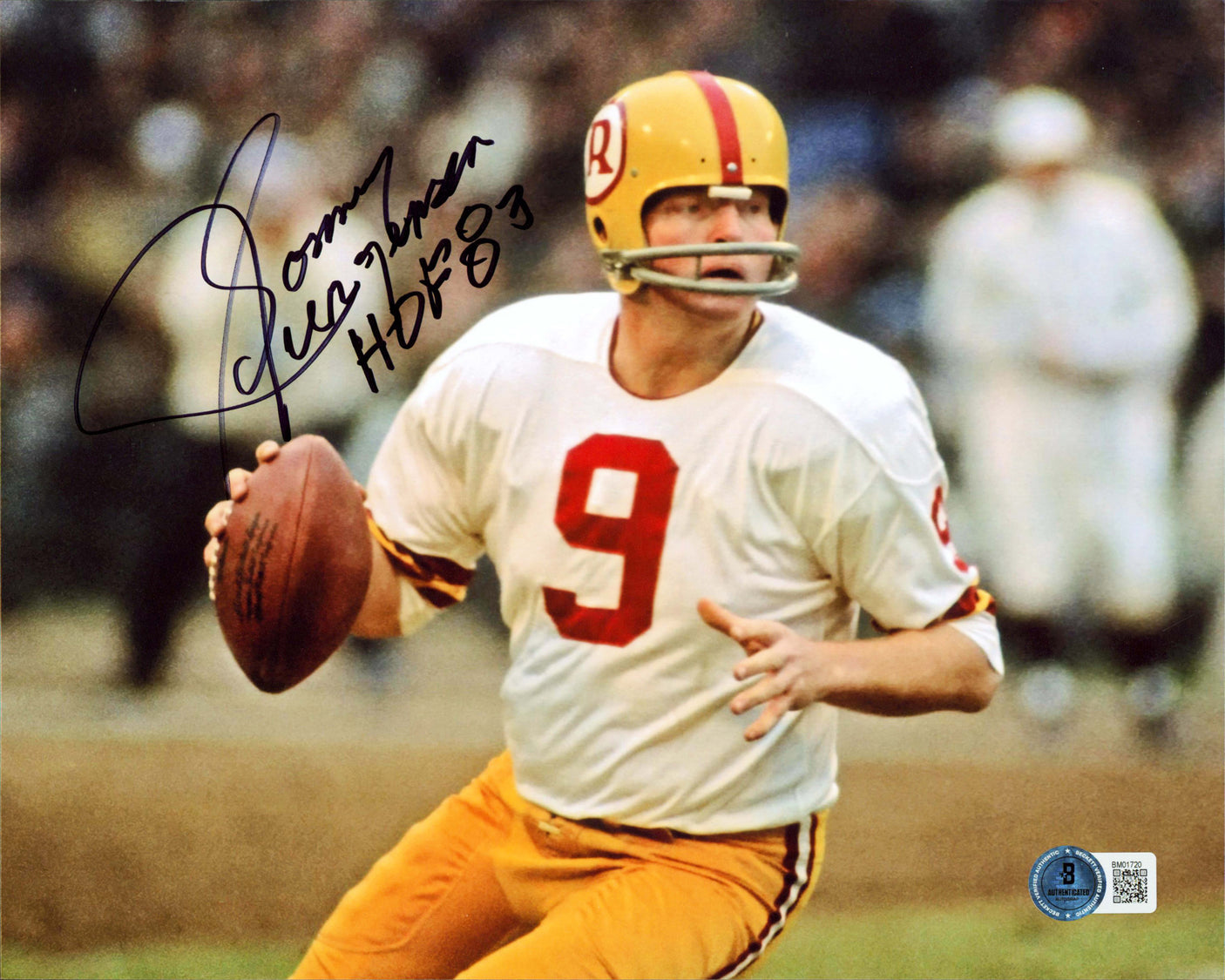 Commanders Sonny Jurgensen "HOF 83" Authentic Signed 8x10 Photo BAS #BM01720