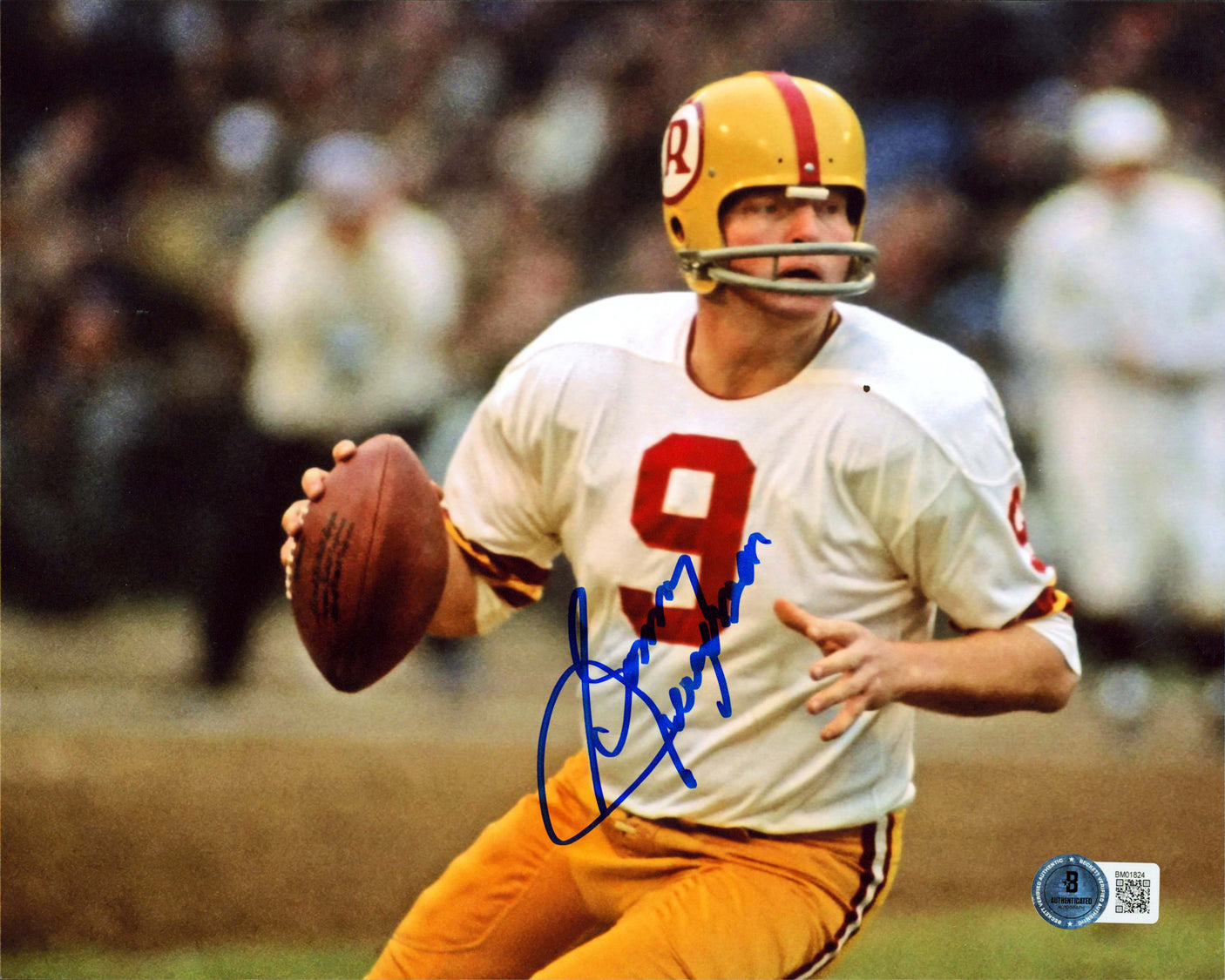 Commanders Sonny Jurgensen Authentic Signed 8x10 Horizontal Photo BAS #BM01824