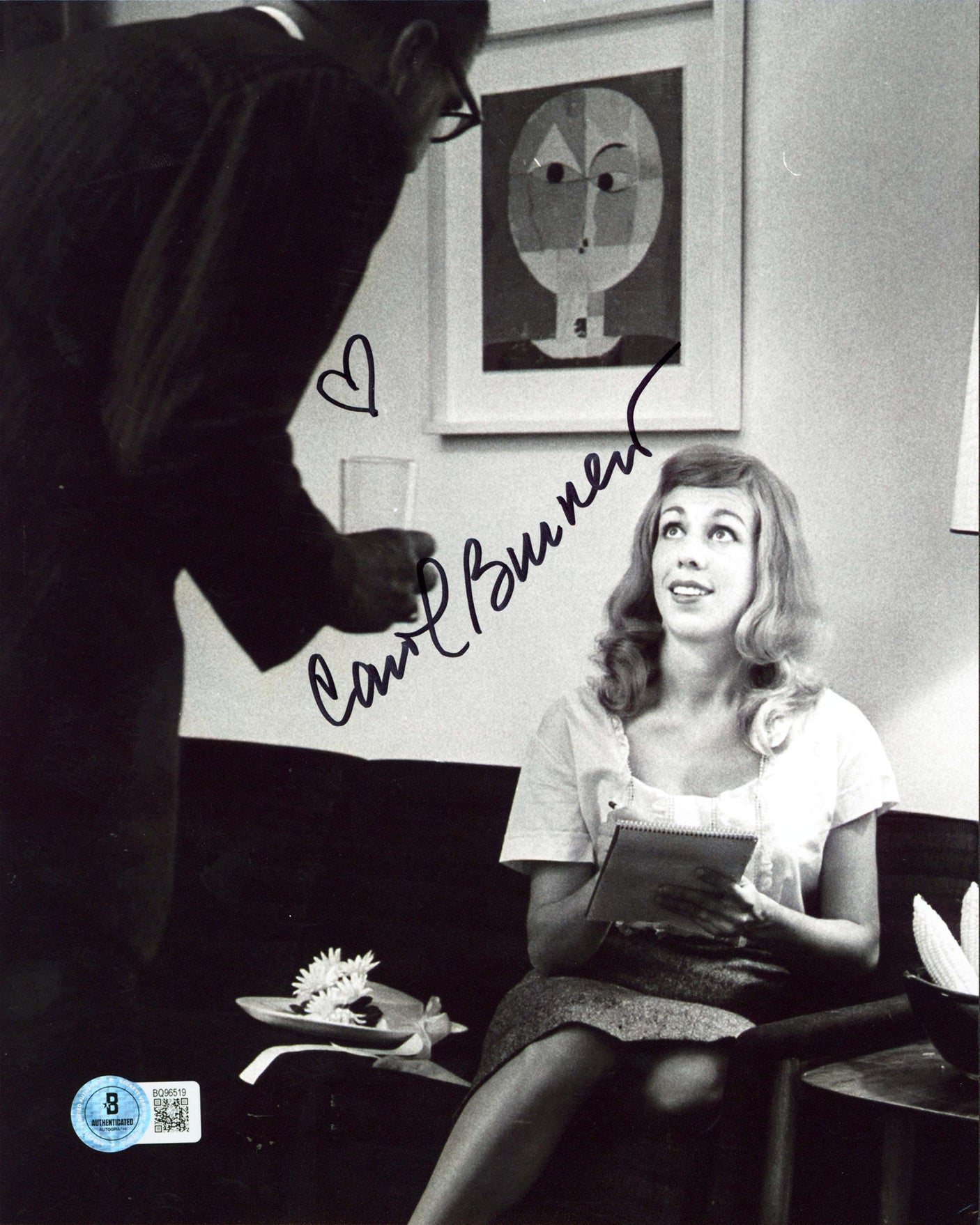 Carol Burnett Authentic Signed 8x10 Black & White Vertical Photo BAS #BQ96519