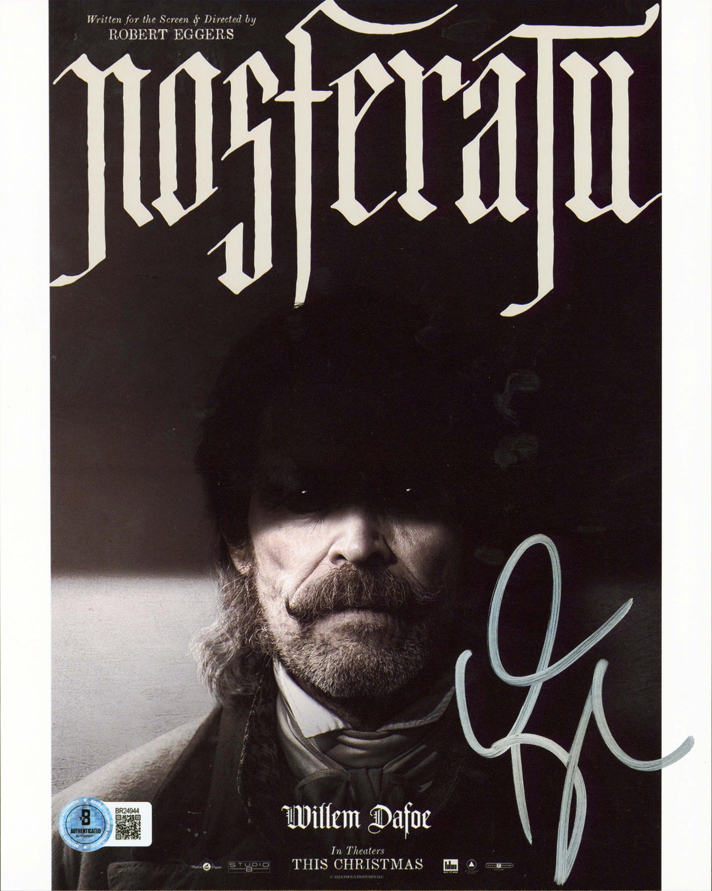 William Dafoe Nosferatu Authentic Signed 8x10 Vertical Photo BAS #BR24944
