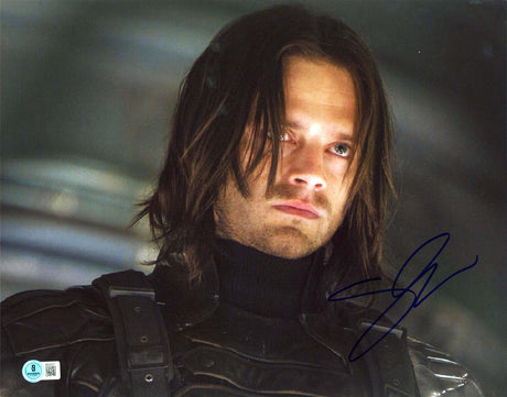 Sebastian Stan Captain America Signed 11x14 Horizontal Photo BAS #BS05221