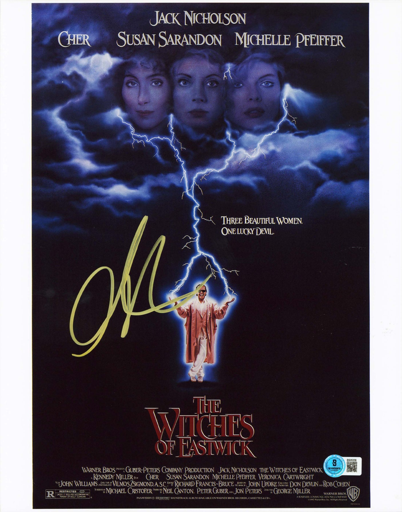 George Miller The Witches of Eastwick Signed 11x14 Vertical Photo BAS #BS05206
