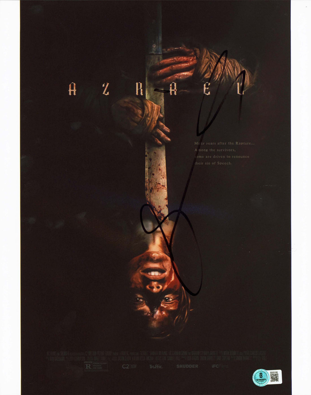 Samara Weaving Azrael Authentic Signed 11x14 Vertical Photo BAS #BS05166
