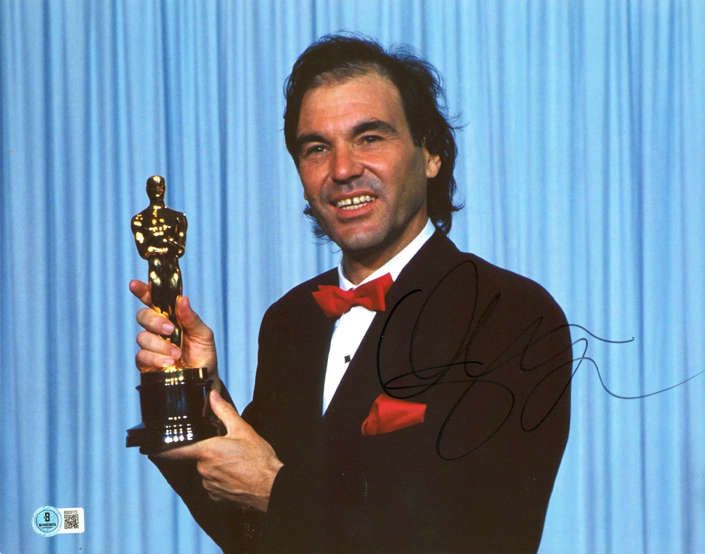 Oliver Stone Wall Street Authentic Signed 11x14 Horizontal Photo BAS #BS05173