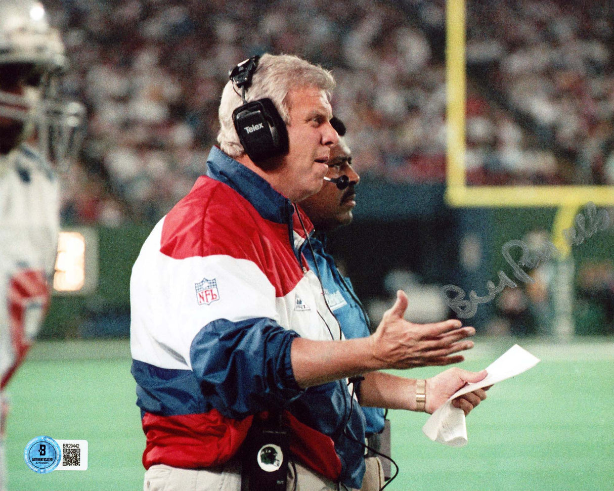 Giants Bill Parcells Authentic Signed 8x10 Horizontal Photo BAS #BR29442
