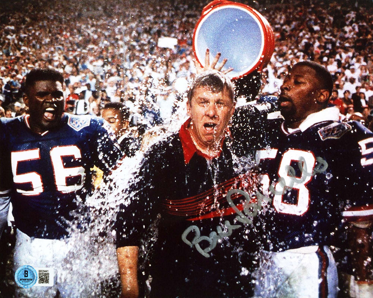 Giants Bill Parcells Authentic Signed 8x10 Horizontal Photo BAS #BR29441