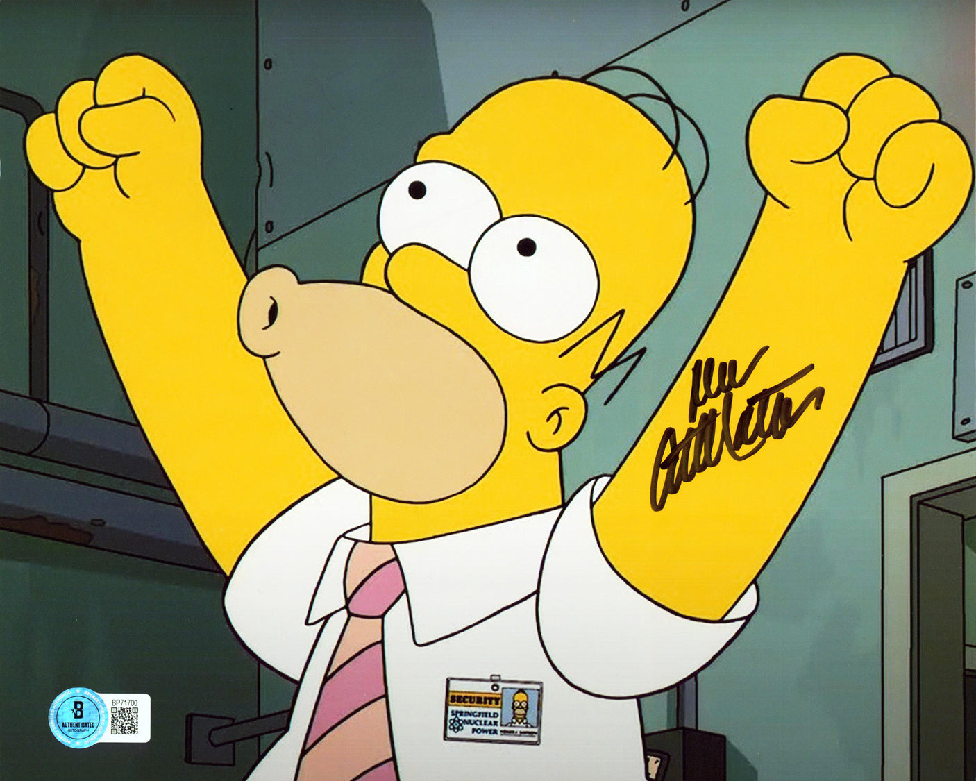 Dan Castellaneta The Simpsons Authentic Signed 8x10 Horizontal Hands Photo BAS