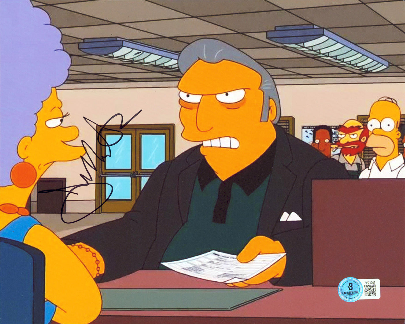 Joe Mantegna The Simpsons Authentic Signed 8x10 Horizontal Photo BAS 4