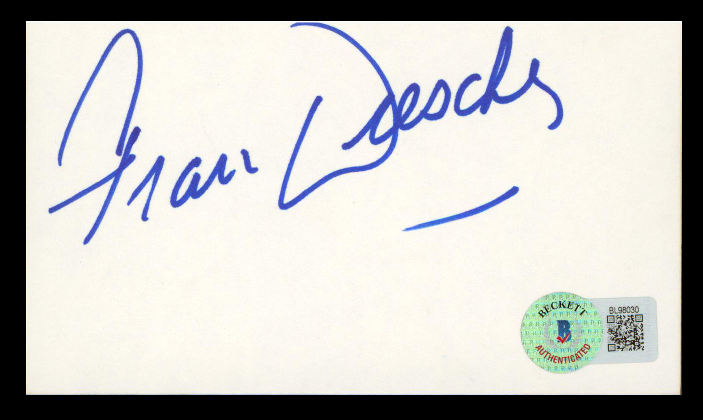 Fran Drescher The Nanny Authentic Signed 3x5 Index Card Autographed BAS