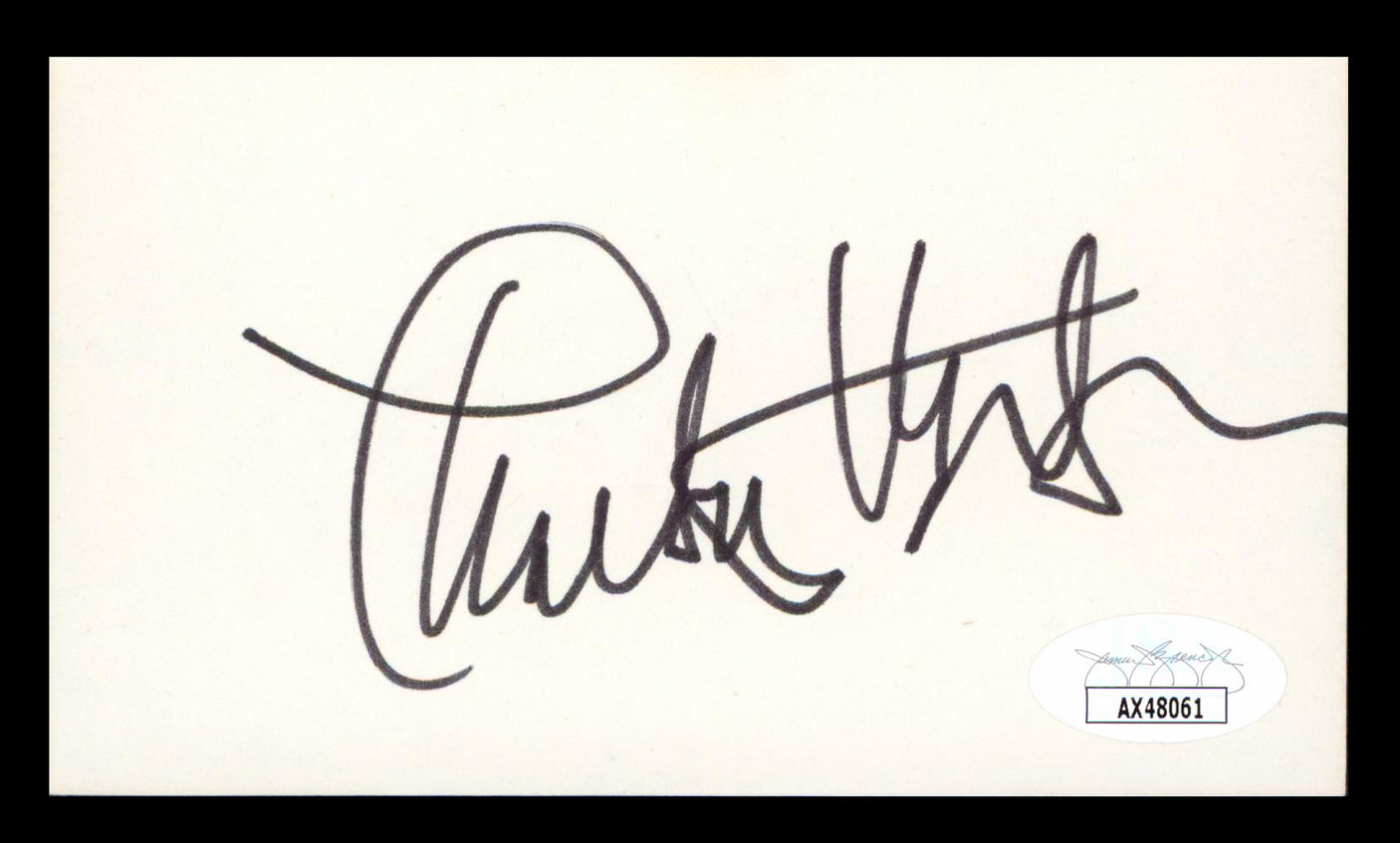 Charlton Heston Ben-Hur Authentic Signed 3x5 Index Card Autographed JSA