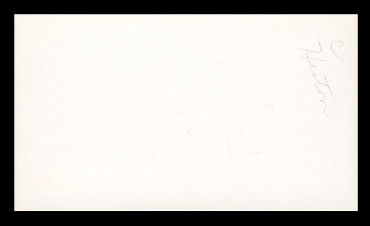 Charlton Heston Ben-Hur Authentic Signed 3x5 Index Card Autographed JSA