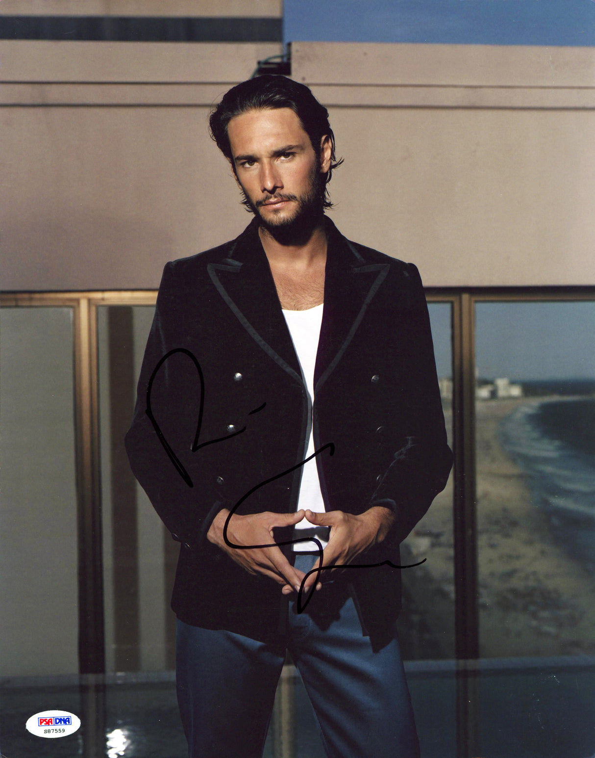 Rodrigo Santoro 300 Authentic Signed 11x14 Vertical Photo PSA/DNA #S87559