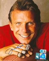 49ers Joe Montana Authentic Signed 8x10 Vertical Rings Photo Autographed BAS 2