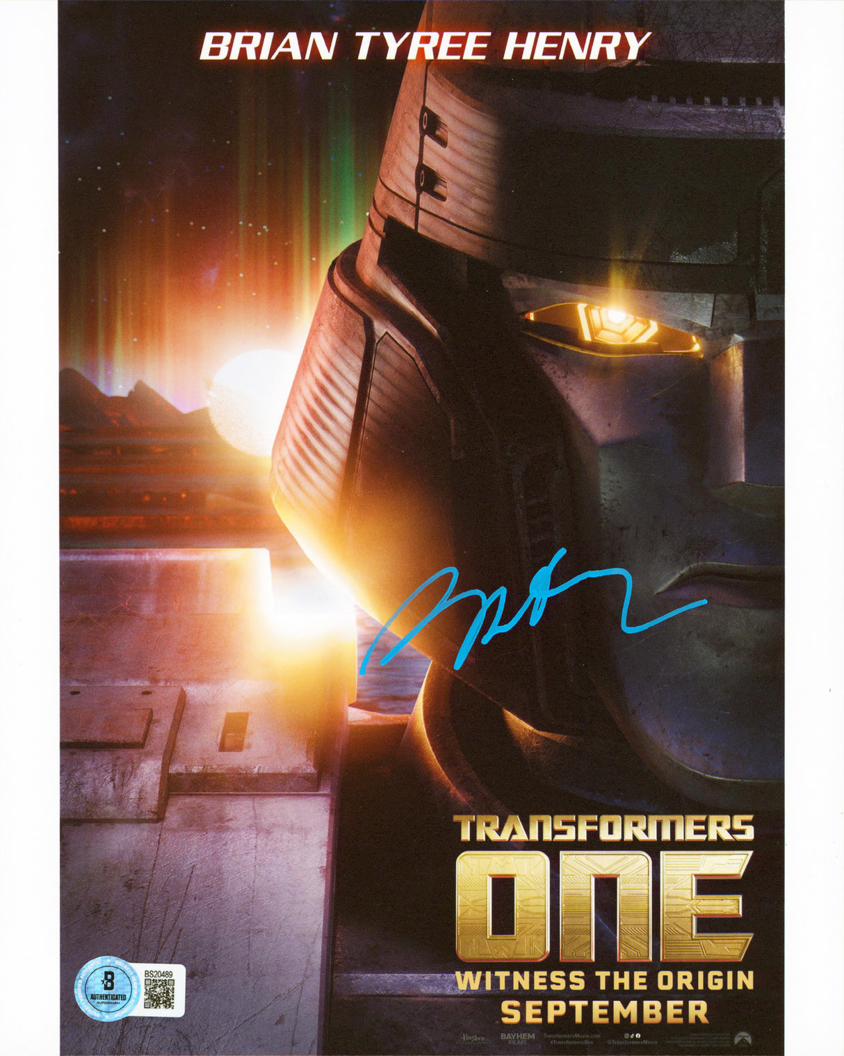 Brian Tyree Henry Transformers One Authentic Signed 8x10 Photo BAS #BS20489