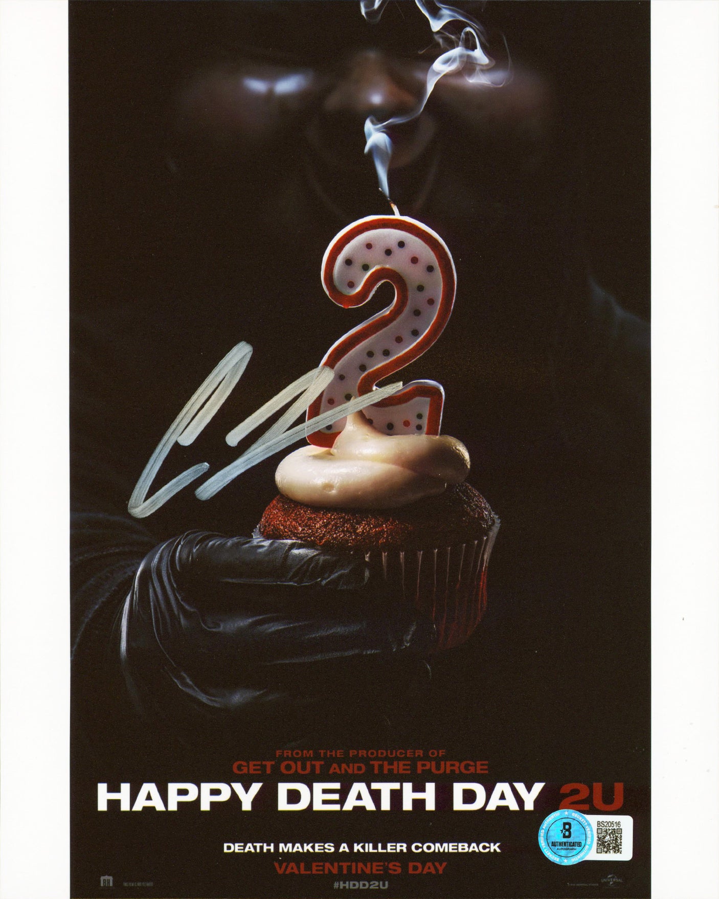 Christopher Landon Happy Death Day 2U Authentic Signed 8x10 Photo BAS #BS20516