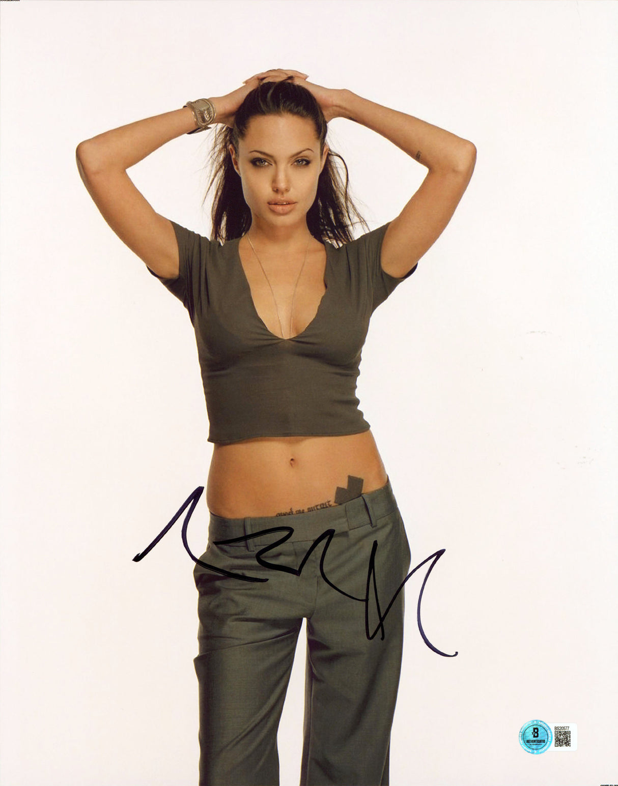 Angelina Jolie Maleficent Authentic Signed 11x14 Vertical Photo BAS #BS20577