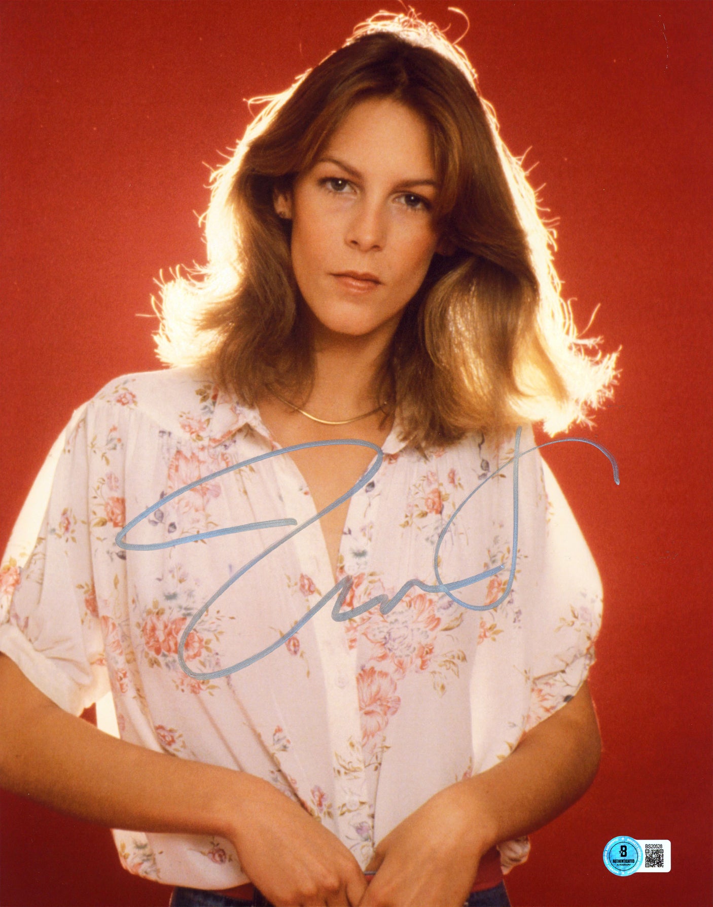 Jamie Lee Curtis Halloween Authentic Signed 11x14 Vertical Photo BAS #BS20528