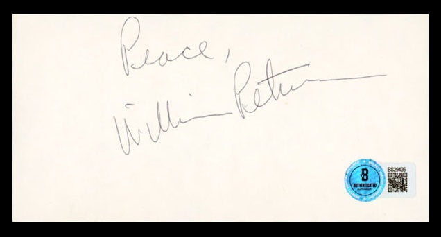 William Peterson CSI: Vegas "Peace" Signed 3x6 Cut Signature BAS #BS29435