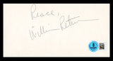 William Peterson CSI: Vegas "Peace" Signed 3x6 Cut Signature BAS #BS29435