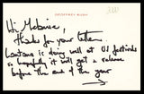Geoffrey Rush Pirates Of The Caribbean Authentic Signed 4x6.25 Note BAS #BS29395