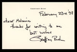 Geoffrey Rush Pirates Of The Caribbean Authentic Signed 4.5x7 Note BAS #BS29398