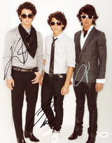 The Jonas Brothers (3) Nick, Joe & Kevin Signed 11x14 Vertical Photo JSA #X14027