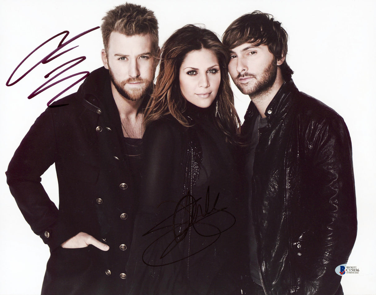 Hillary Scott & Charles Kelley Lady Antebellum Signed 11x14 Photo BAS #C15036