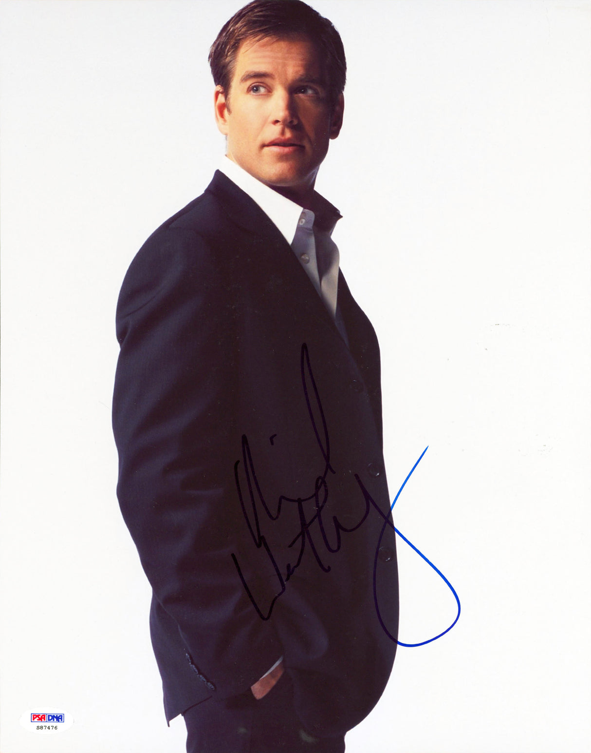 Michael Weatherly NCIS Authentic Signed 11x14 Vertical Photo PSA/DNA #S87476