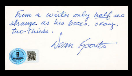 Dean Koontz Author Authentic Signed 2.5x4.25 Index Card Autographed BAS #BS29329