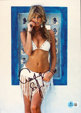 Claudia Schiffer Supermodel Authentic Signed Vertical Photo 7.75x11 BAS #BR43811