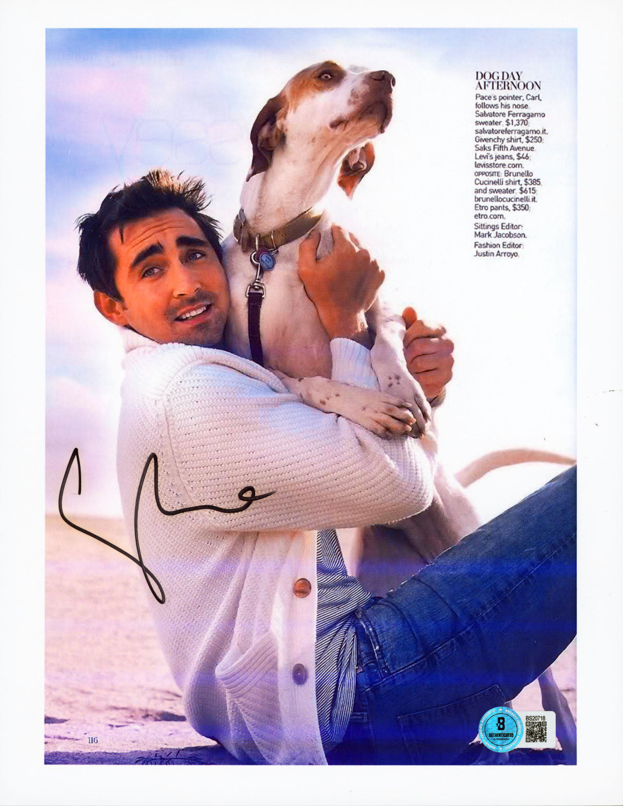 Lee Pace The Book of Henry Authentic Signed 8.5x11 Vertical Photo BAS #BS20718