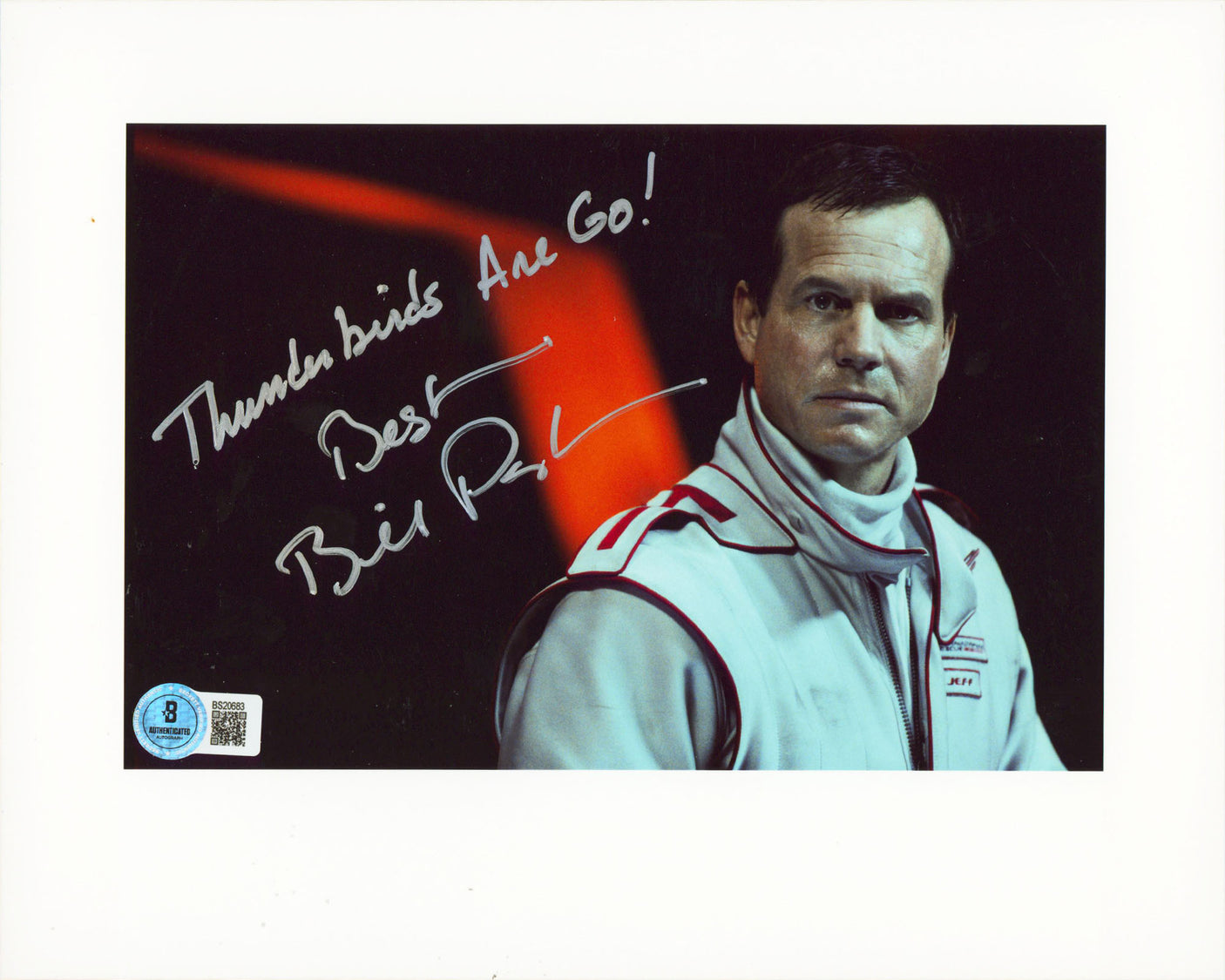 Bill Paxton Thunderbirds "Thunderbirds Are Go!" Signed 8x10 Photo BAS #BS20683