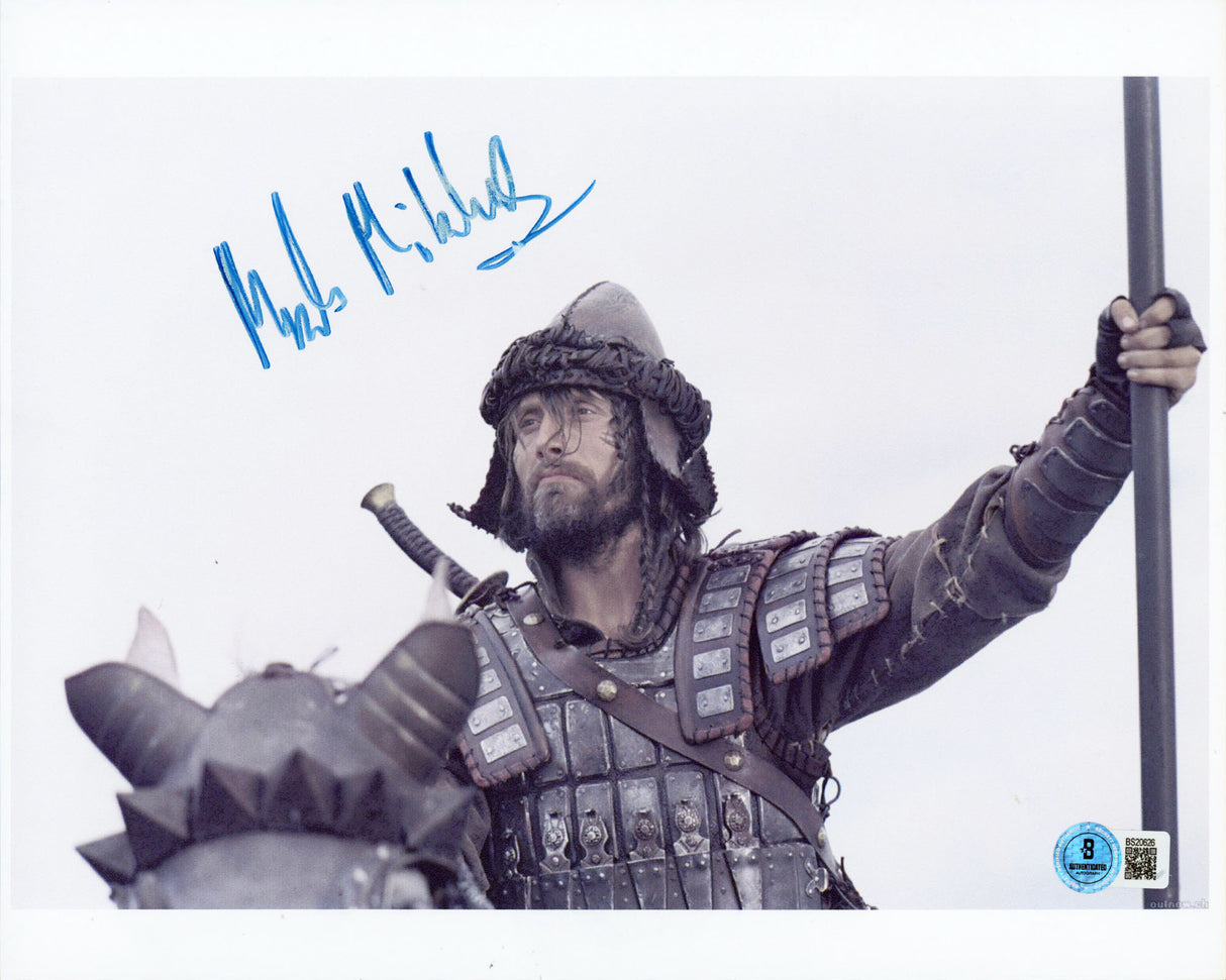 Mads Mikkelsen King Arthur Authentic Signed 8.5x11 Horizontal Photo BAS#BS20626