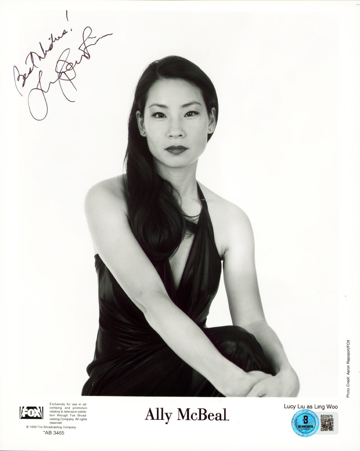 Lucy Liu Charlie's Angels "Best Wishes!" Signed 8x10 Photo BAS #BS20979
