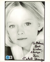 Dakota Fanning War of the Worlds "To Melanie.." Signed 8x10 Photo BAS #BS20980