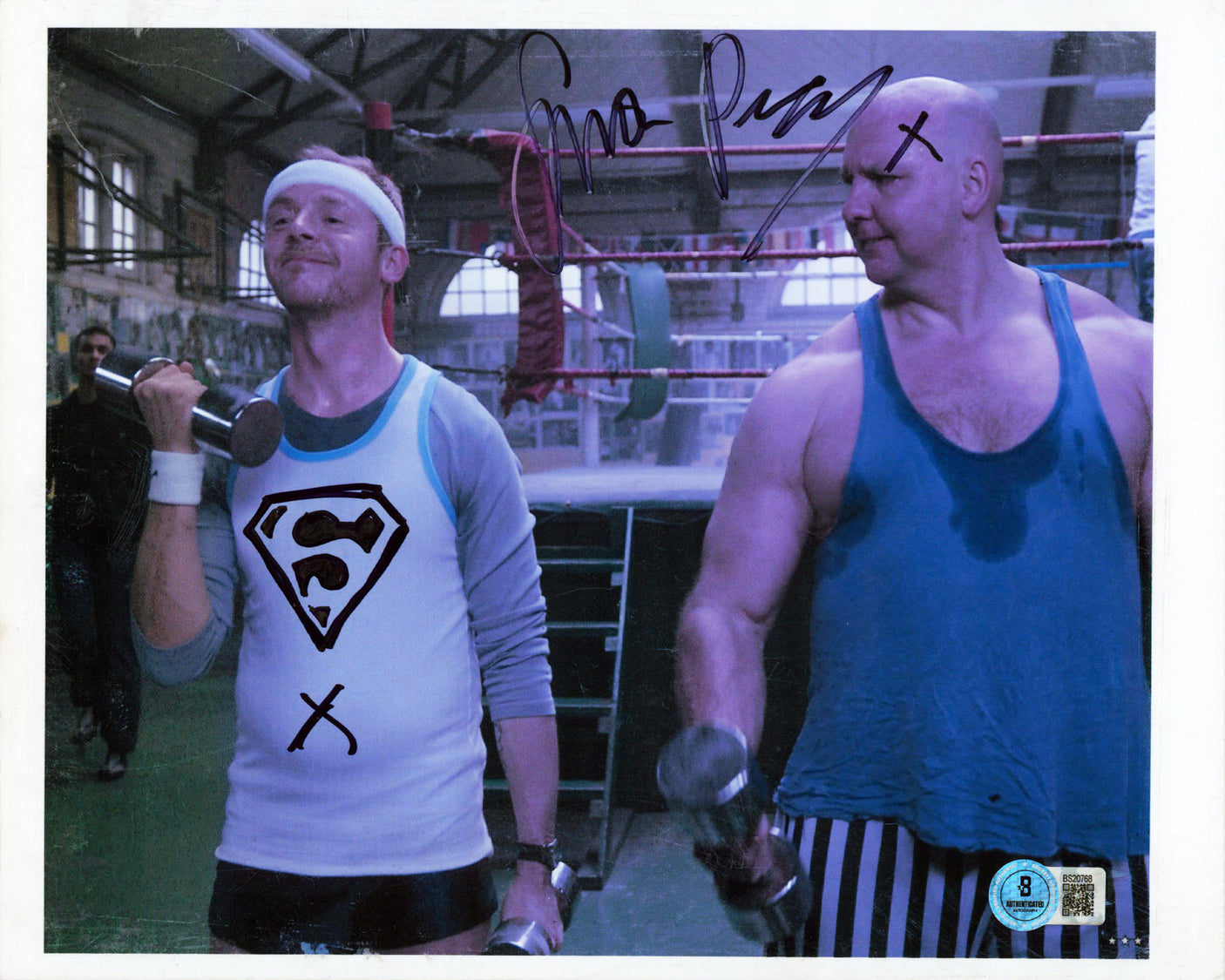 Simon Pegg Inheritance Authentic Signed 8.5x11 Horizontal Photo BAS #BS20768