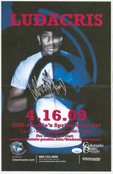 Ludacris Authentic Signed 11x17 CSU-Pueblo's Spring Concert Poster JSA #CE01108