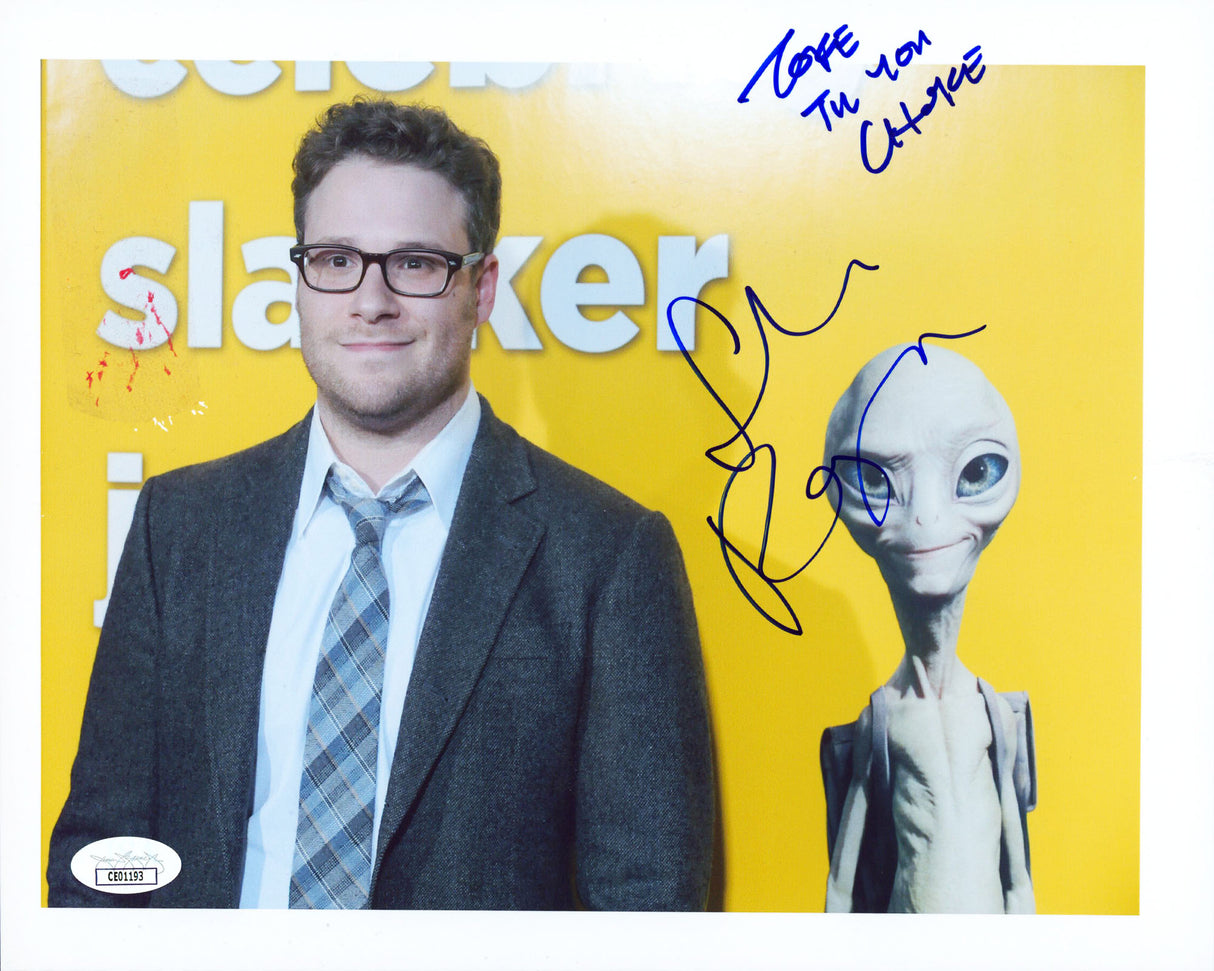 Simon Pegg Paul "Toke Til You Choke" Authentic Signed 8.5x11 Photo JSA #CE01193
